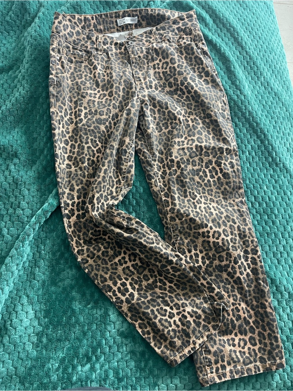 Leopard Print Jeans - Brown Animal Pattern